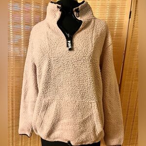 PINK Victoria's Secret Light Pink Sherpa Turtleneck Sweater